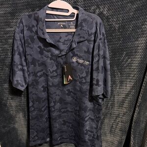 Antigua Men's Camouflage Polo Shirt - Dark Blue